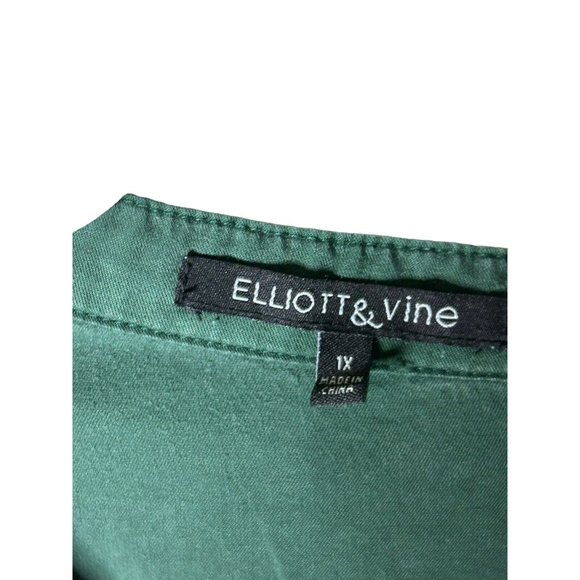 Elliott & Vine Green Tiered dress with 3/4 sleeves Size 1X NEW W/TAGS - Picture 3 of 5